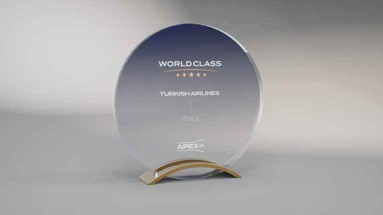 Turkish Airlines recebe APEX World Class Award pela segunda vez consecutiva