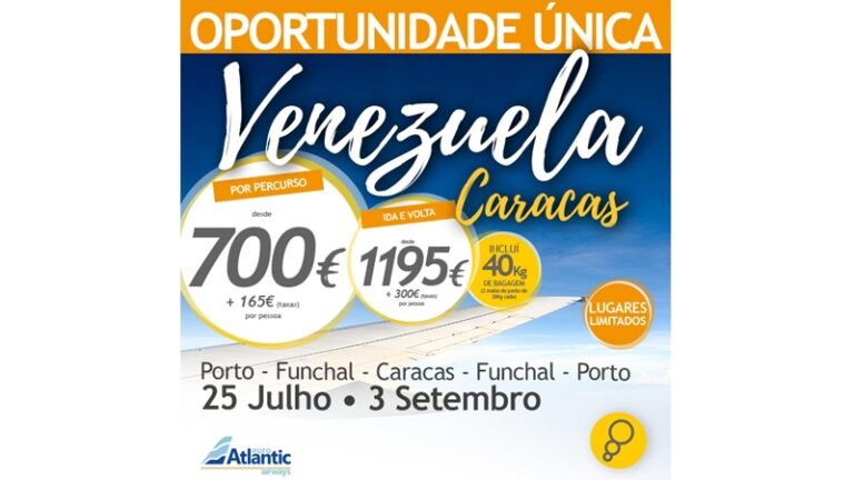 Sonhando lança “oportunidade única” em charter para Caracas