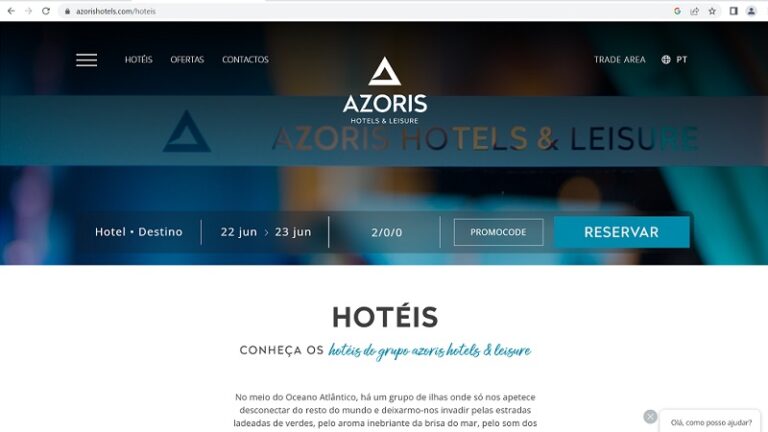 Azoris Hotels & Leisure tem novo site com uma área de trade