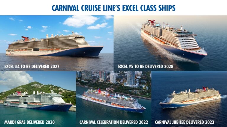 Carnival Corporation encomenda mais um navio de classe Excel