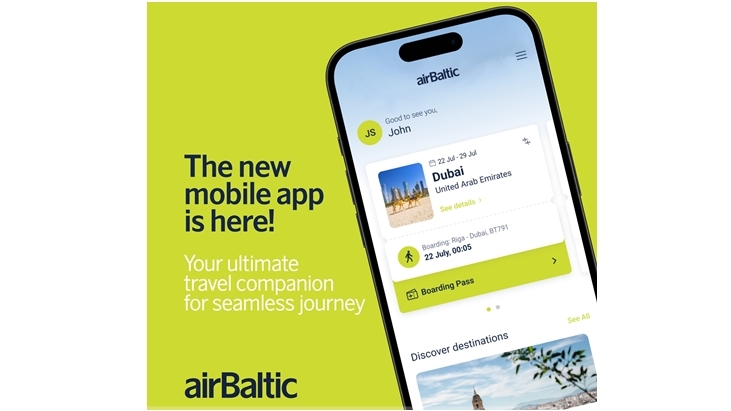 airBaltic lança nova aplicação móvel para passageiros fidelizados